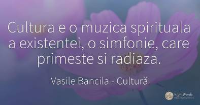 Cultura e o muzica spirituala a existentei, o simfonie, ...