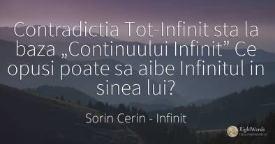 Contradictia Tot-Infinit sta la baza „Continuului...