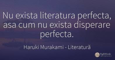 Nu exista literatura perfecta, asa cum nu exista...